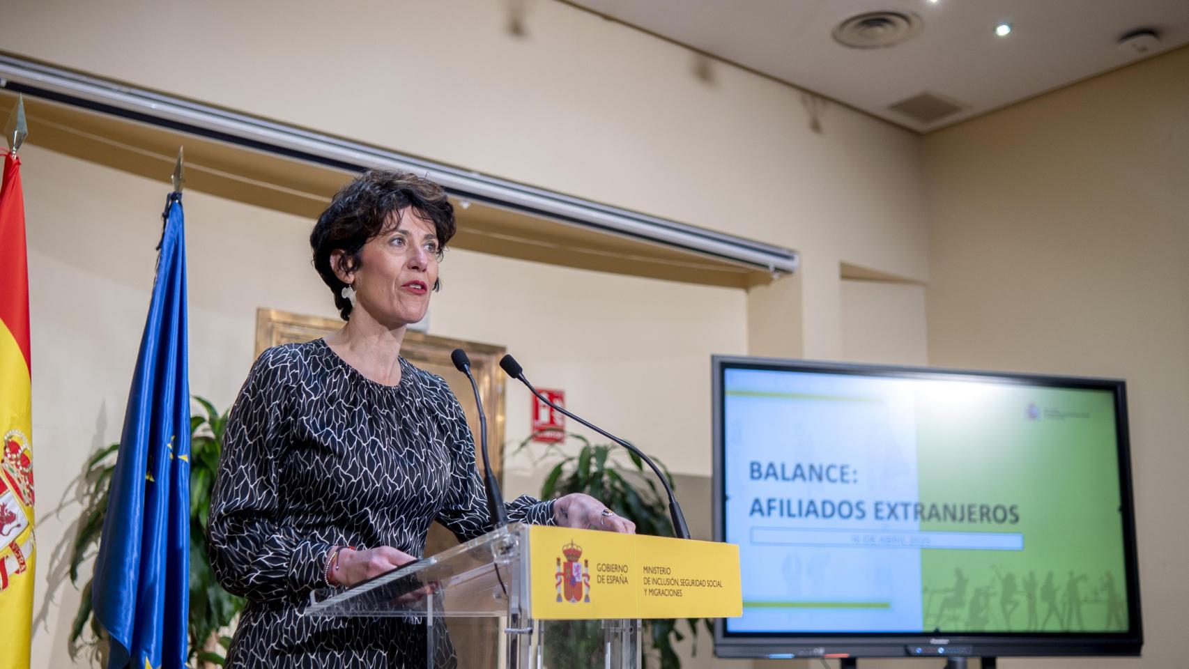 Elma Sáiz, ministra de Inclusión, Seguridad Social y Migraciones.