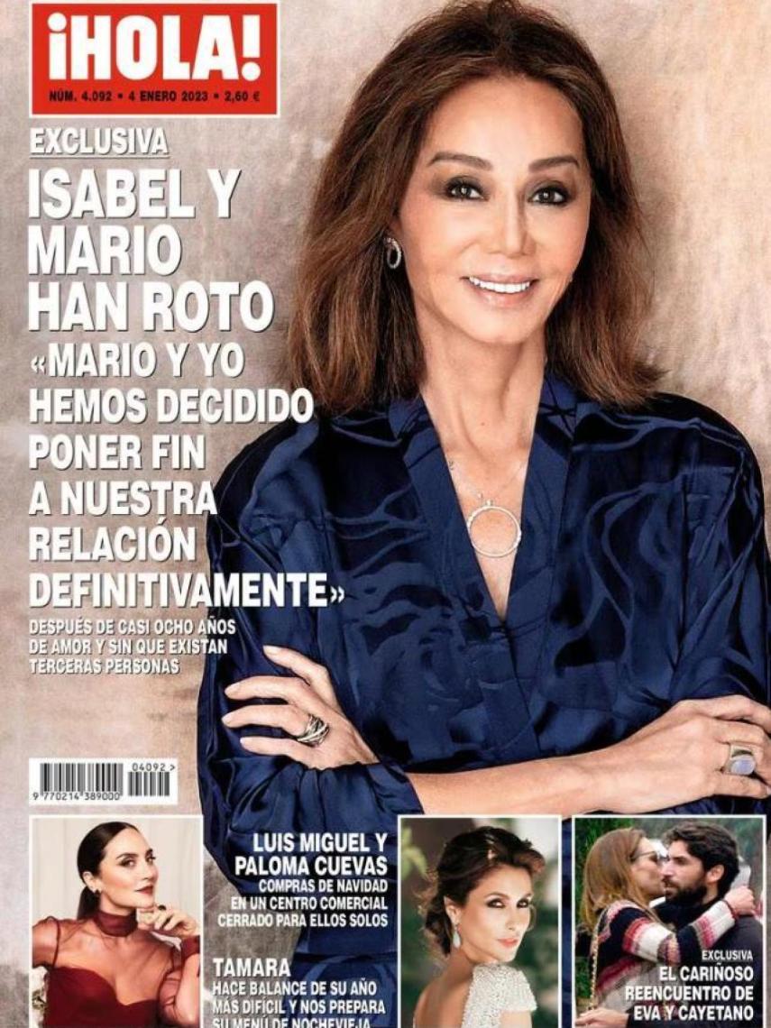La portada en la que Isabel Preysler anunció la ruptura.