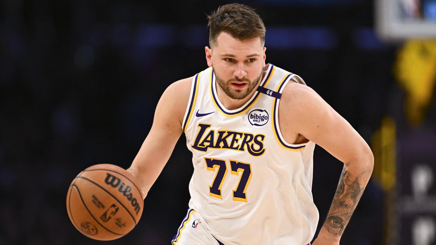 Luka Doncic, durante un partido con Los Ángeles Lakers