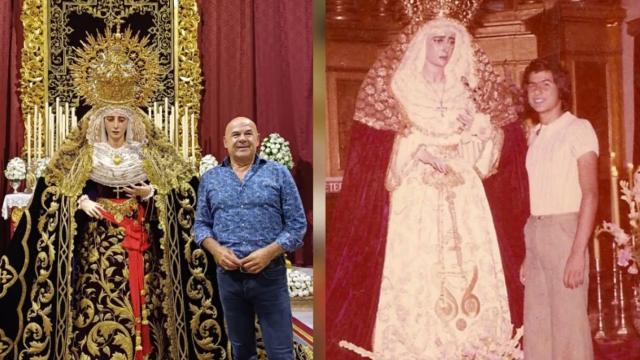 Paquili lleva más de 50 años vistiendo a las Vírgenes de los pasos de Semana Santa.