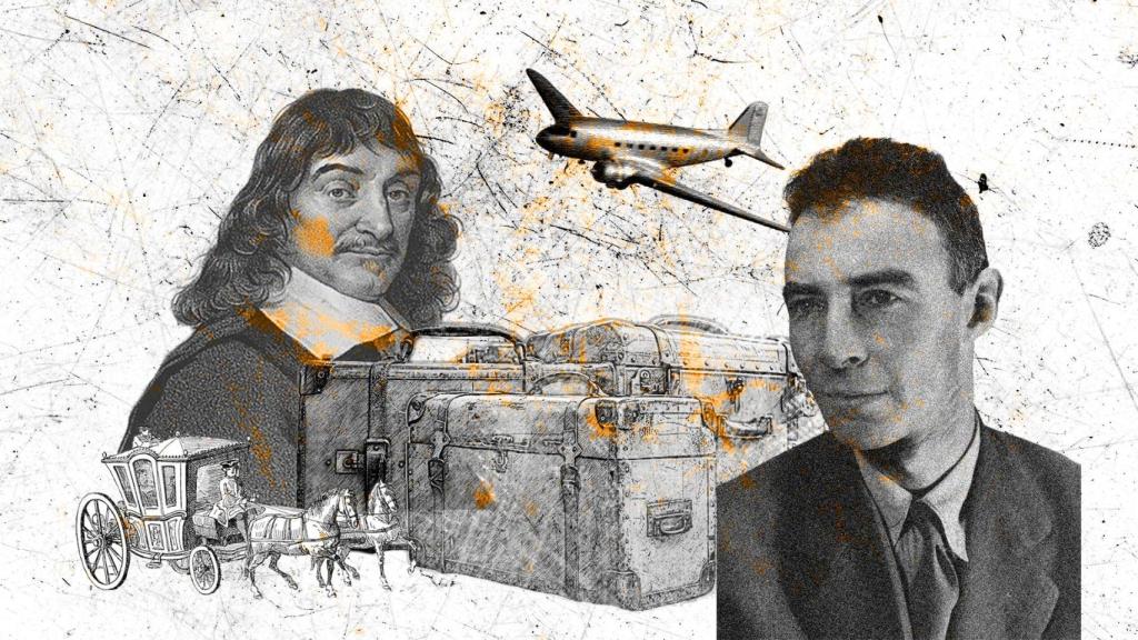 René Descartes y Robert Oppenheimer. Montaje: Rubén Vique