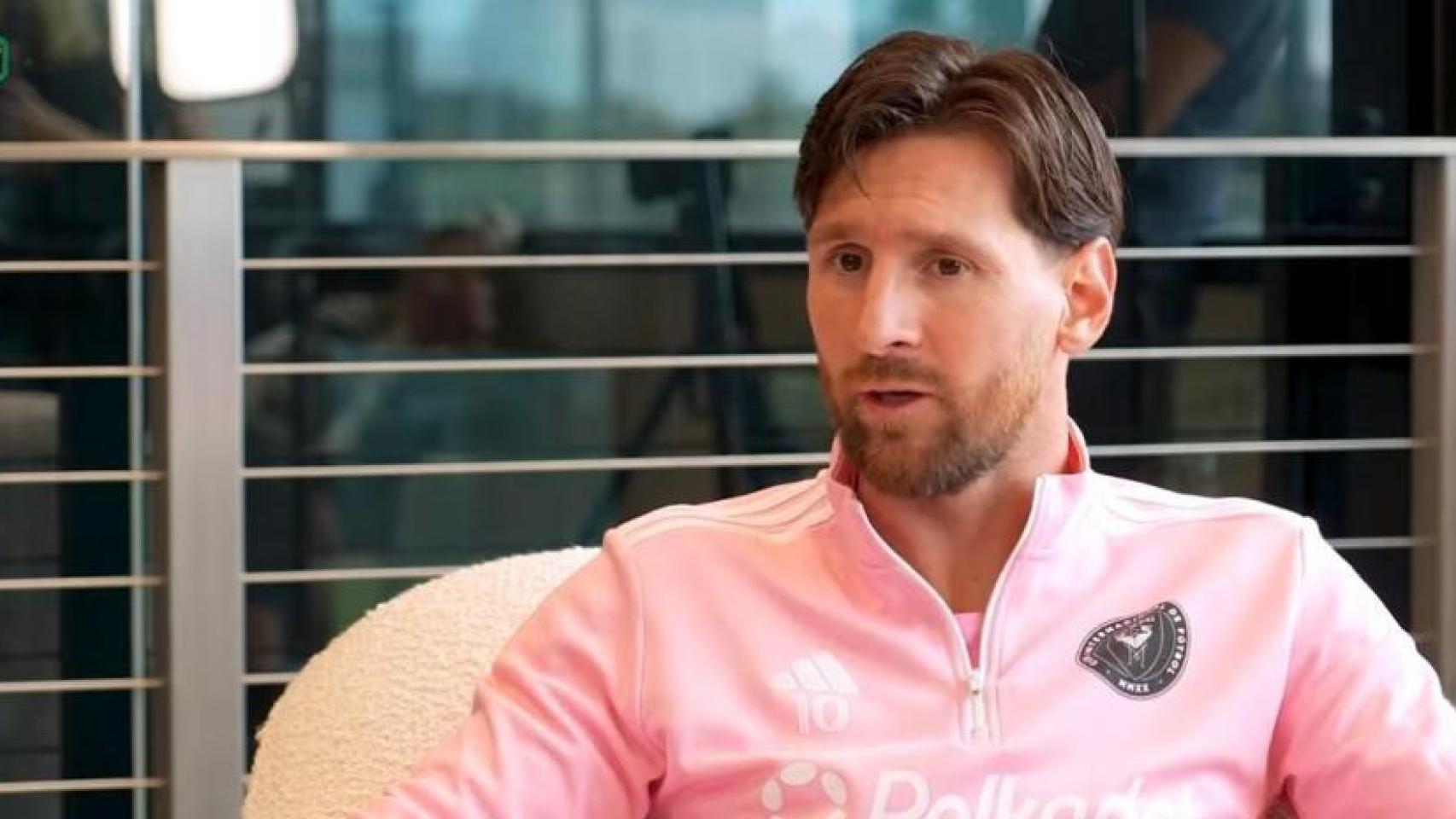 Messi, durante la entrevista.