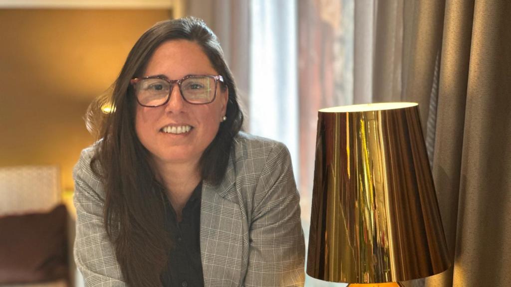 Soledad Antelada, tras la entrevista realizada en Málaga.