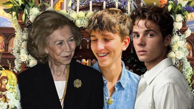 Dos sobrinos nietos de la reina emérita Sofía han participado en una procesión de Semana Santa en Nueva York.