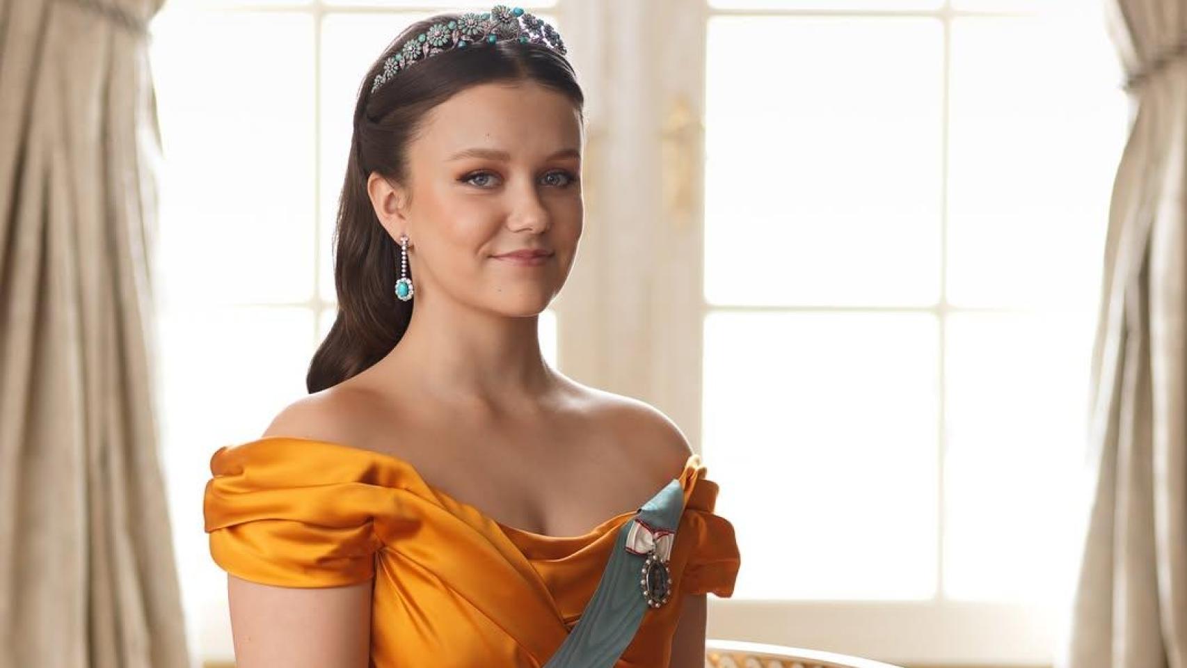 La Princesa, con su primera tiara.