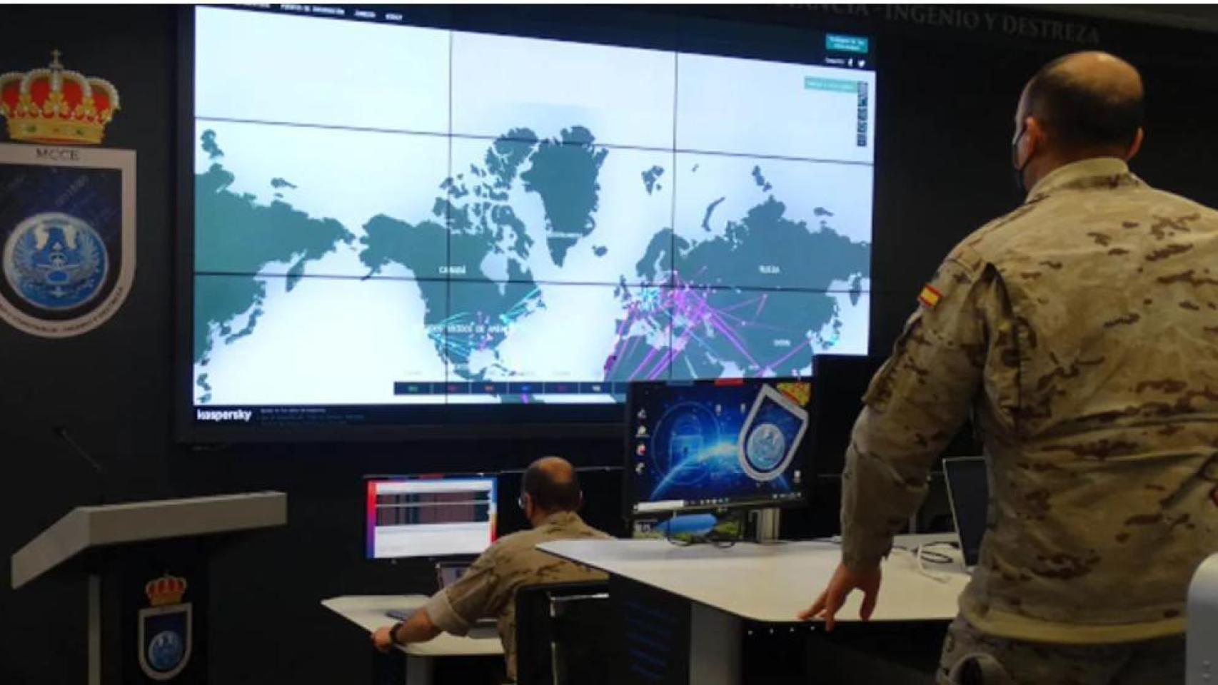 Una de las salas del Mando Conjunto del Ciberespacio.