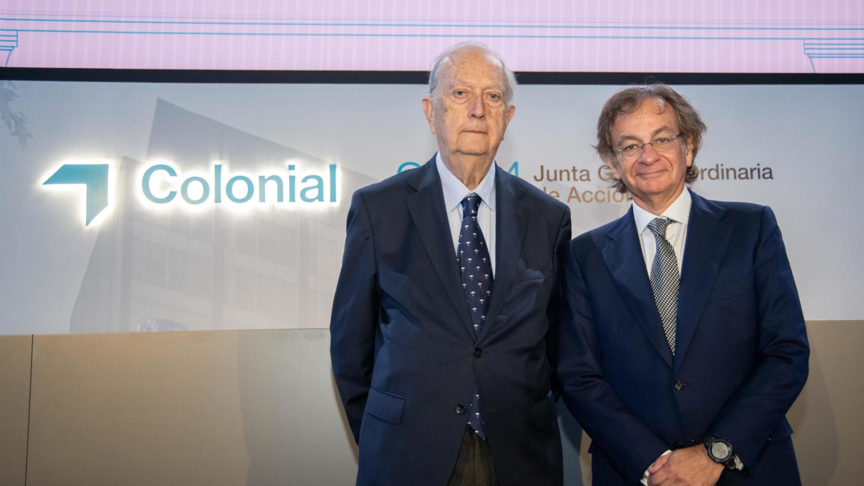 El presidente de Colonial, Juan José Bruguera, y el consejero delegado, Pere Viñolas.