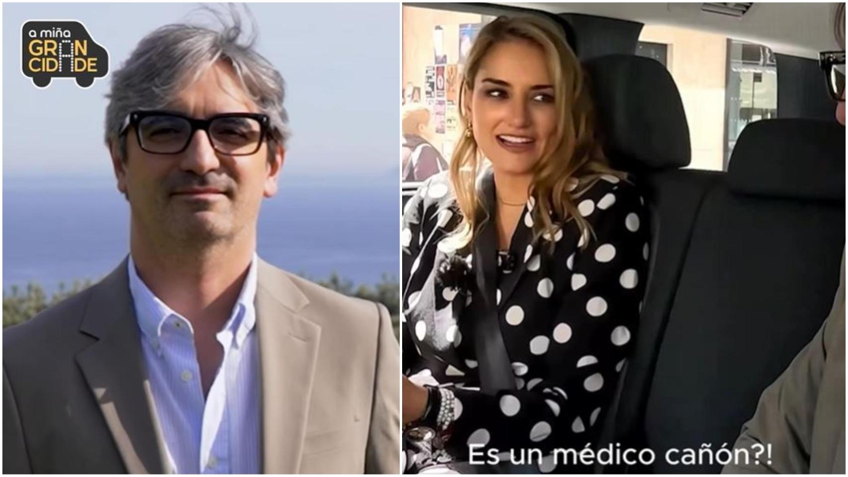Diego González Rivas y Alba Carillo se divierten en A Coruña entre surf y aturuxos