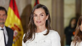 La reina Letizia, este jueves en Madrid, mientras presidía los Premios SM.