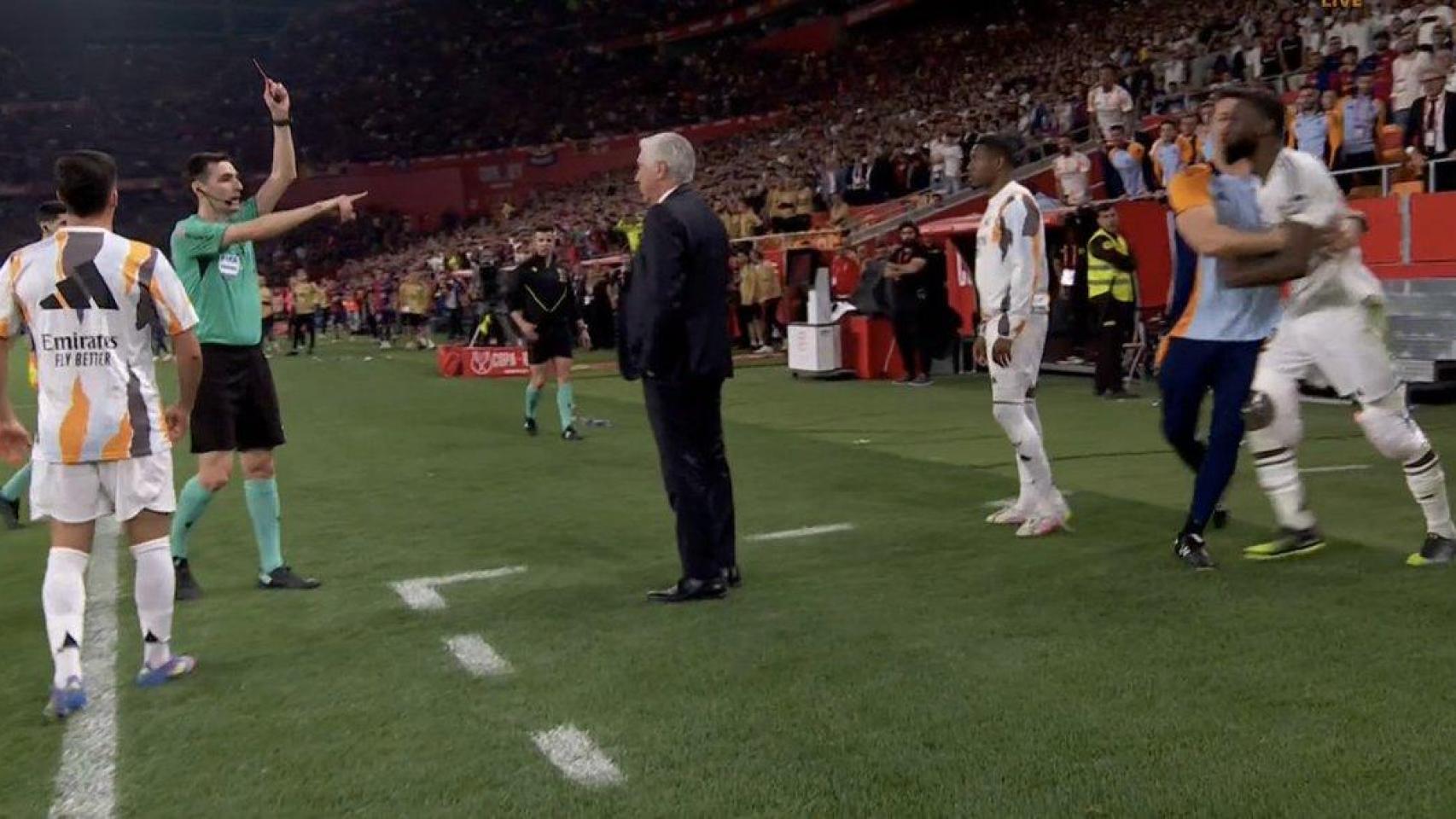 Antonio Rüdiger, expulsado de la final de Copa
