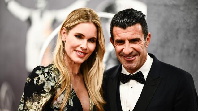 Luis Figo y Helen Svedin.