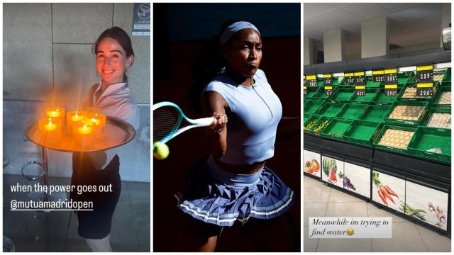 Coco Gauff y las imágenes del apagón en Madrid