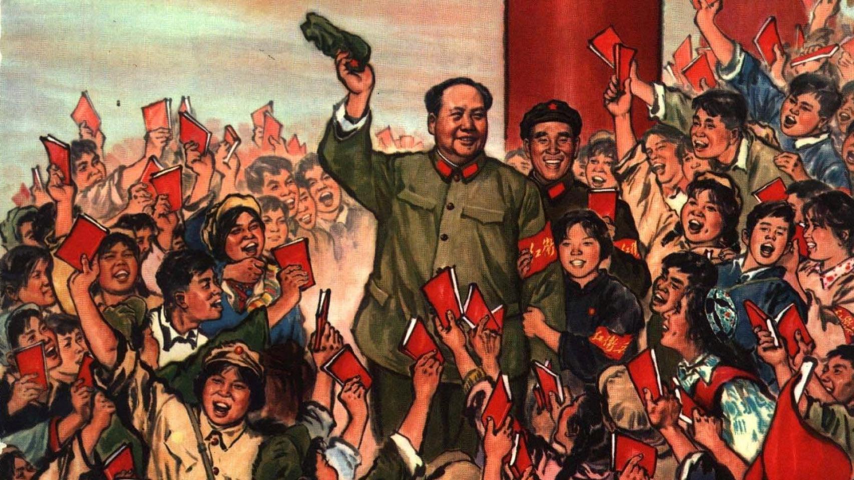 Ilustración de Mao Zedong y Lin Biao en la revista 'Popular Photography', 1967.