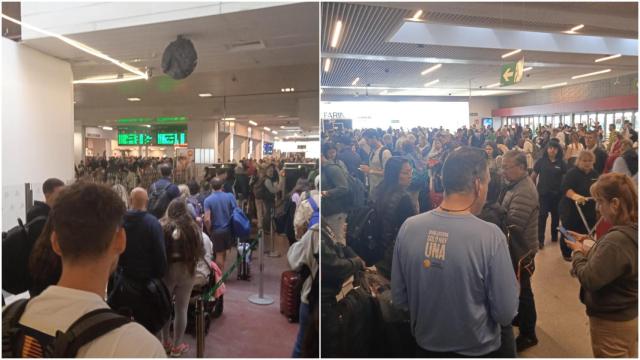 Estación de Chamartín colapsada