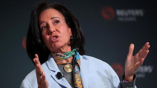 Ana Botín, presidenta de Santander, durante una conferencia de Reuters en Nueva York.