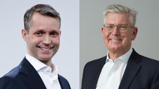 De izquierda a derecha: Justin Hotard, consejero delegado de Nokia, y Börje Ekholm, consejero delegado de Ericsson.