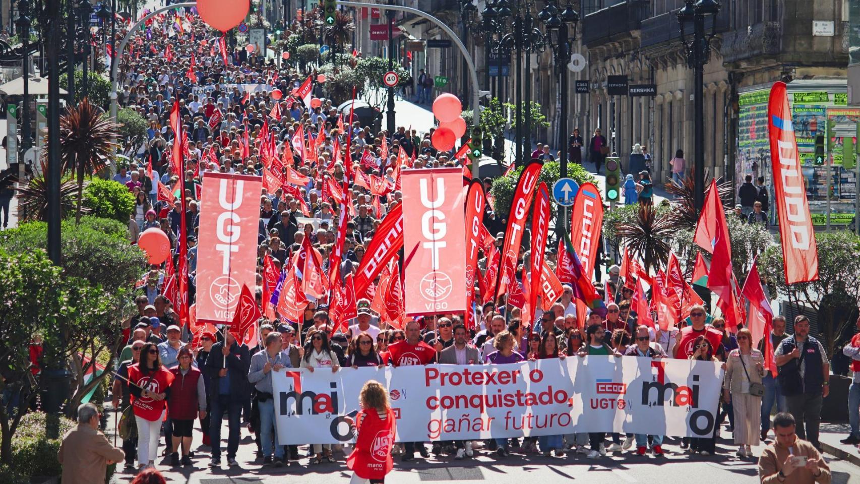 Manifestación del Primero de Mayo de 2025 en Vigo