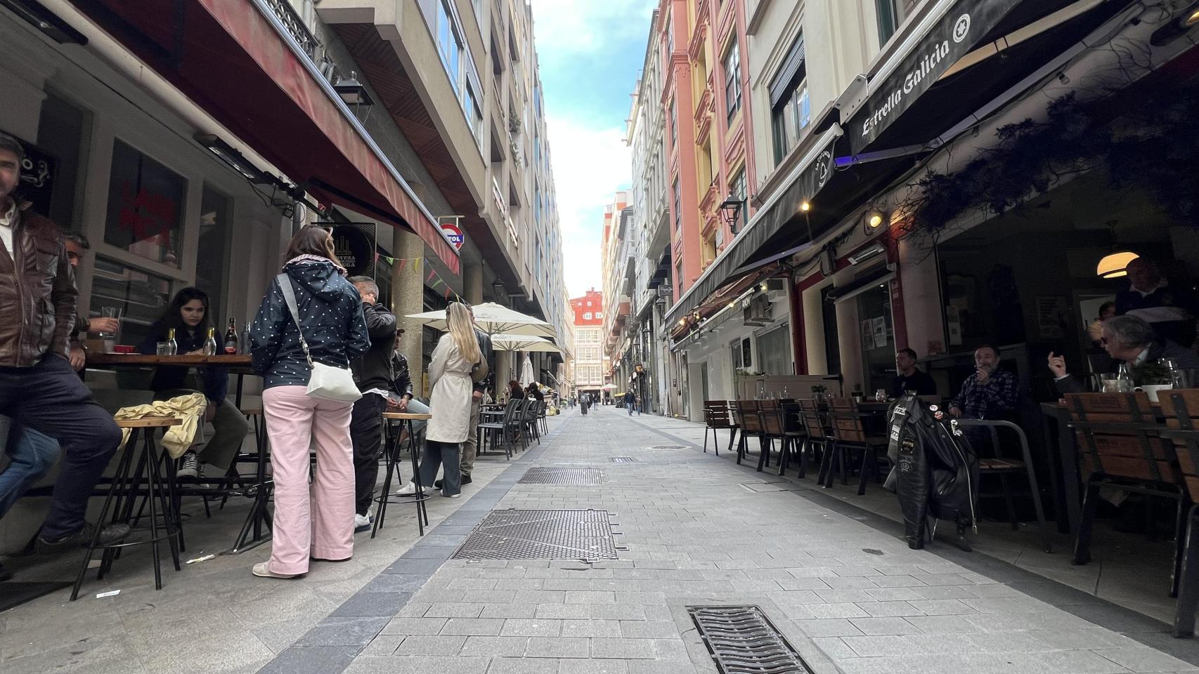 La calle Torreiro, en A Coruña, una zona de mucho tránsito.