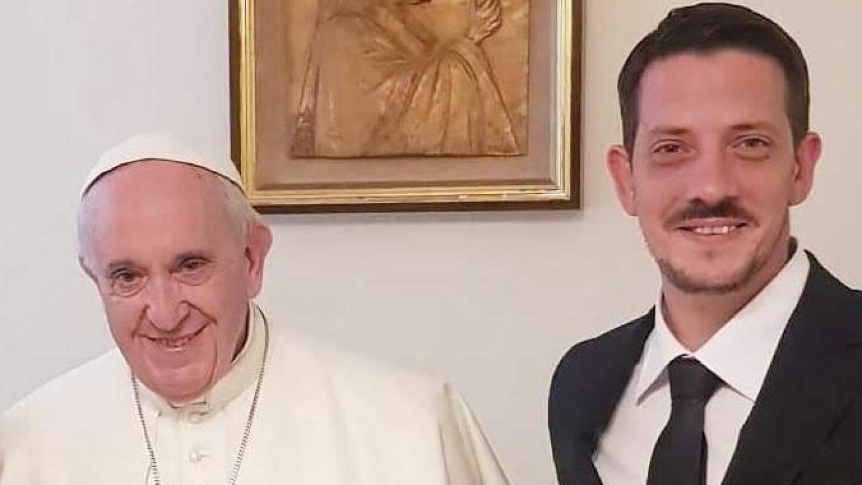 El Papa Francisco junto a su sobrino José Ignacio Bergoglio en marzo de 2024