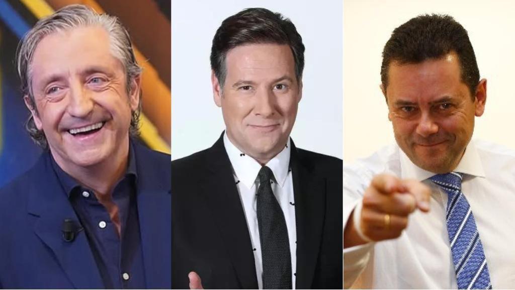 Josep Pedrerol, Carlos Latre y Tomás Roncero en una fotomontaje.