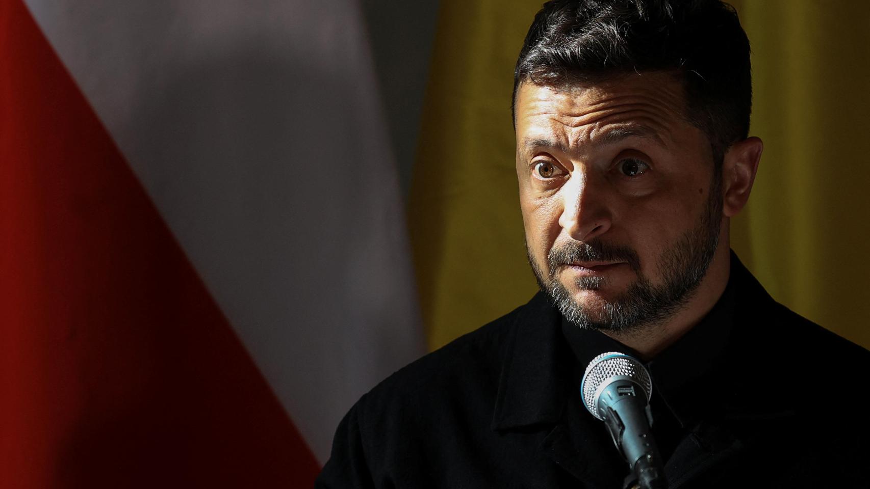 Zelenski asiste a una conferencia de prensa con el presidente checo, Petr Pavel, en Praga.