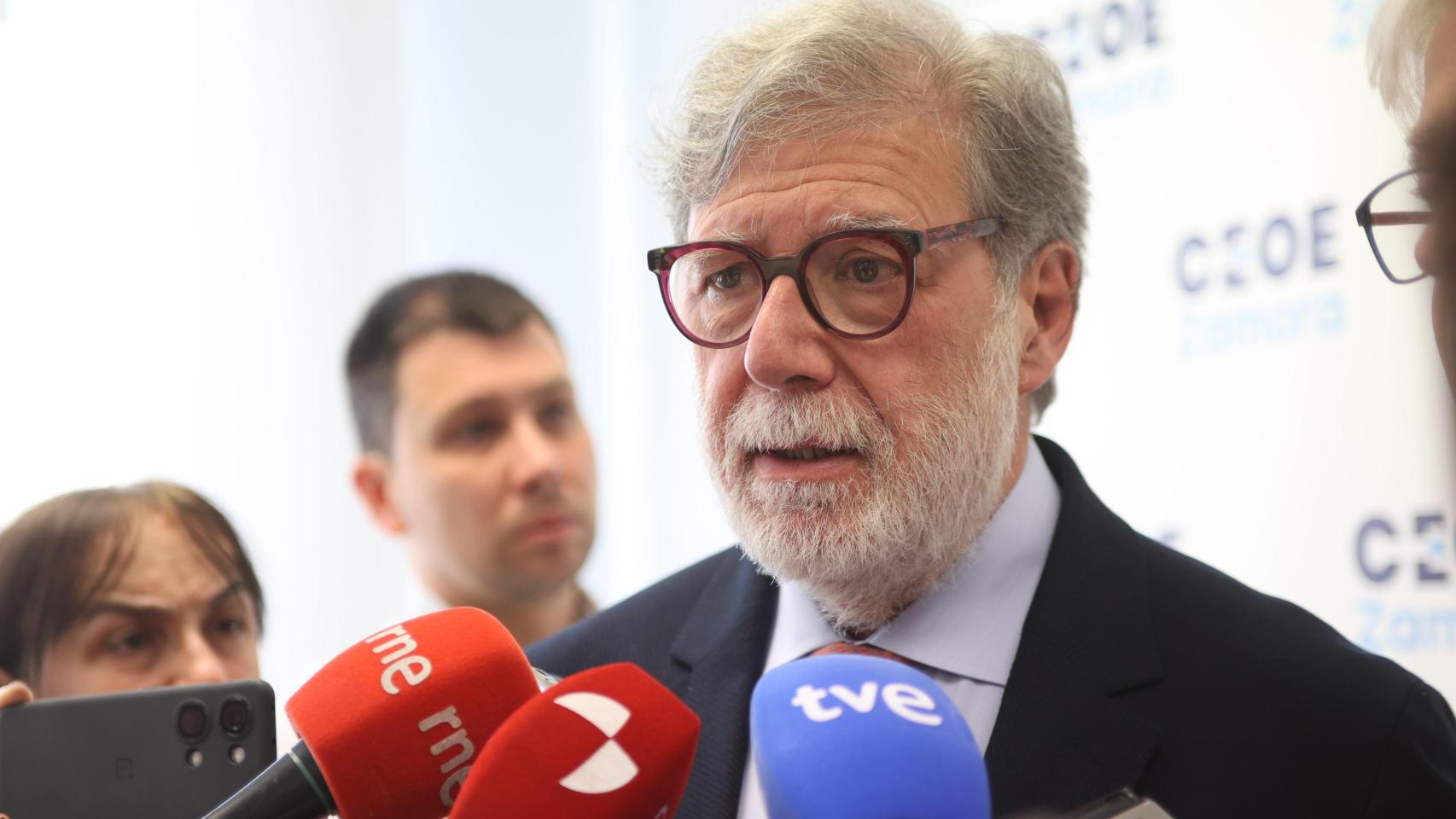 El presidente de la CEOE en Castilla y León, Santiago Aparicio