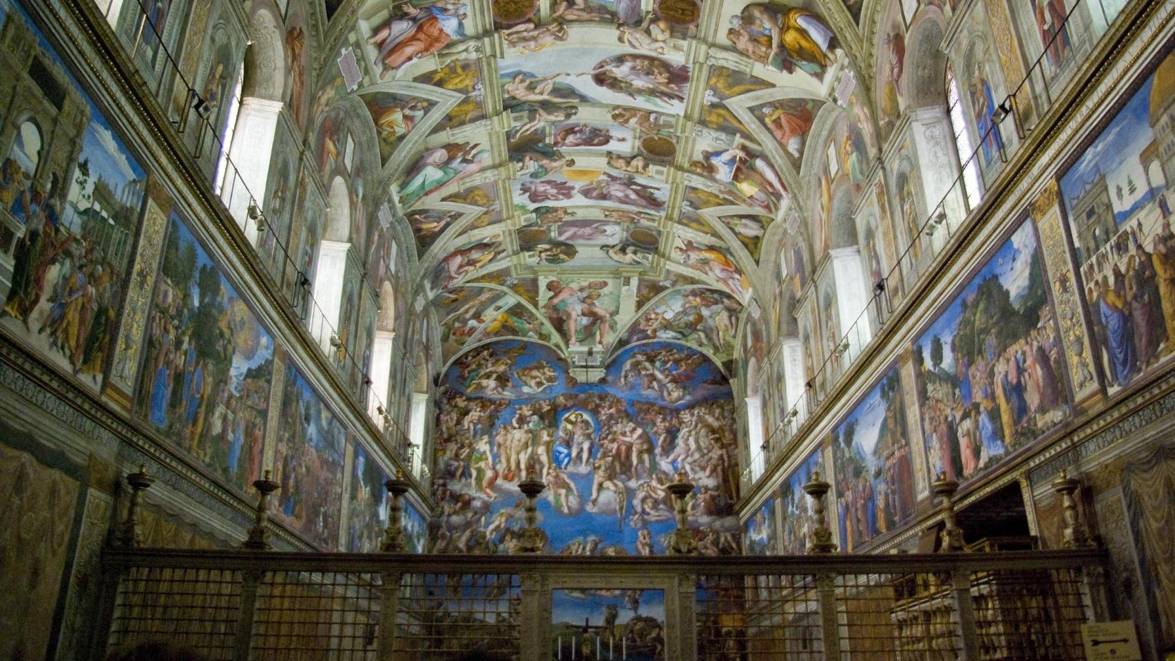 La Capilla Sixtina con 'El Juicio Final' de Miguel Ángel.