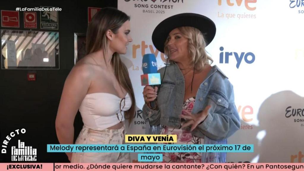 Melody y Marta Riesco en 'La familia de la tele'.