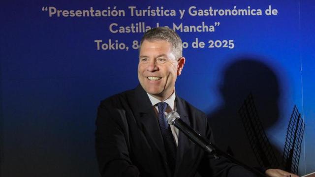 Page durante el acto organizado por la delegación castellano-manchega desplazada a Japón.