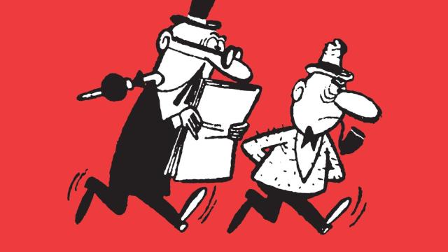 Dibujo de Mortadelo y Filemón en su primera época, entre 1958 y 1961. Francisco Ibáñez. Editorial Bruguera