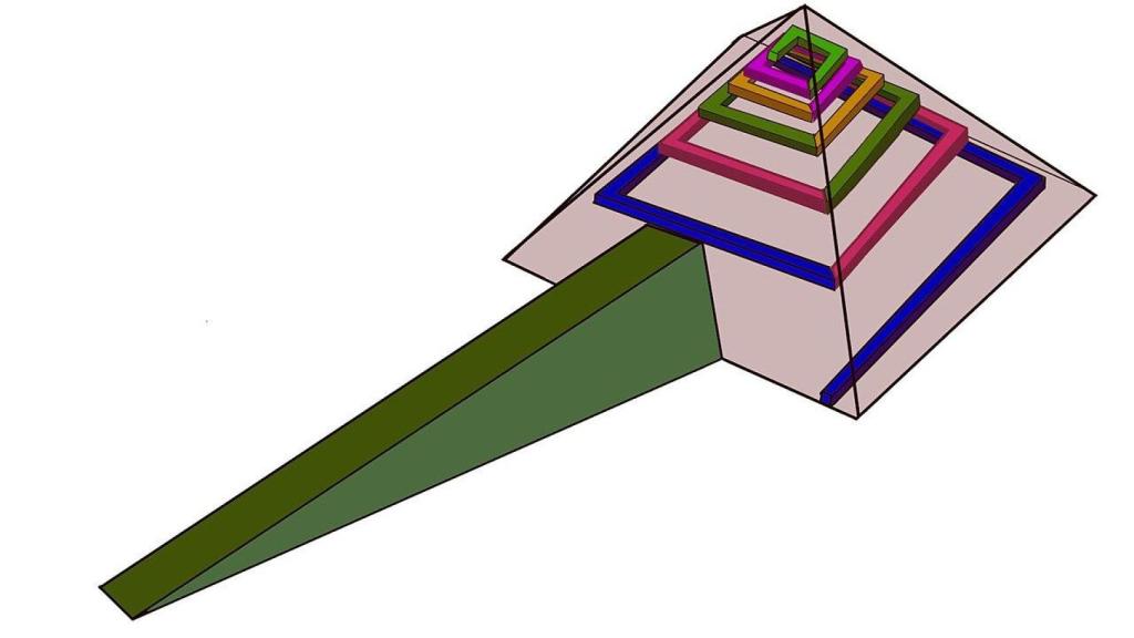 Rampa frontal y rampa interna. Foto: Jean-Pierre Houdin / Wikimedia Commons
