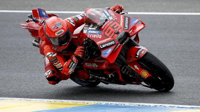 Marc Márquez, durante el GP de Francia en Le Mans, este domingo.