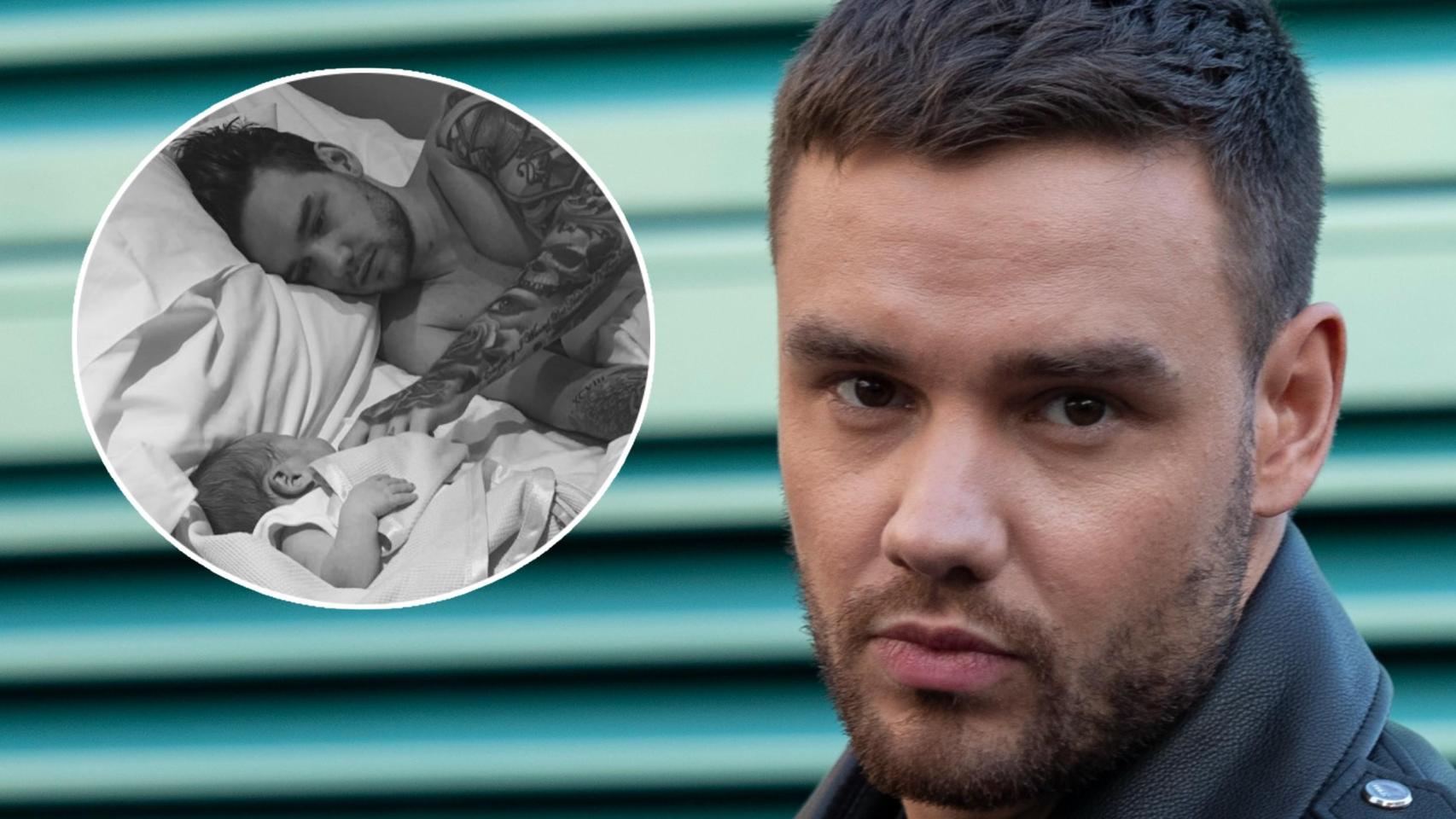 Liam Payne junto a un hijo, Bear, en un fotomontaje de EL ESPAÑOL.