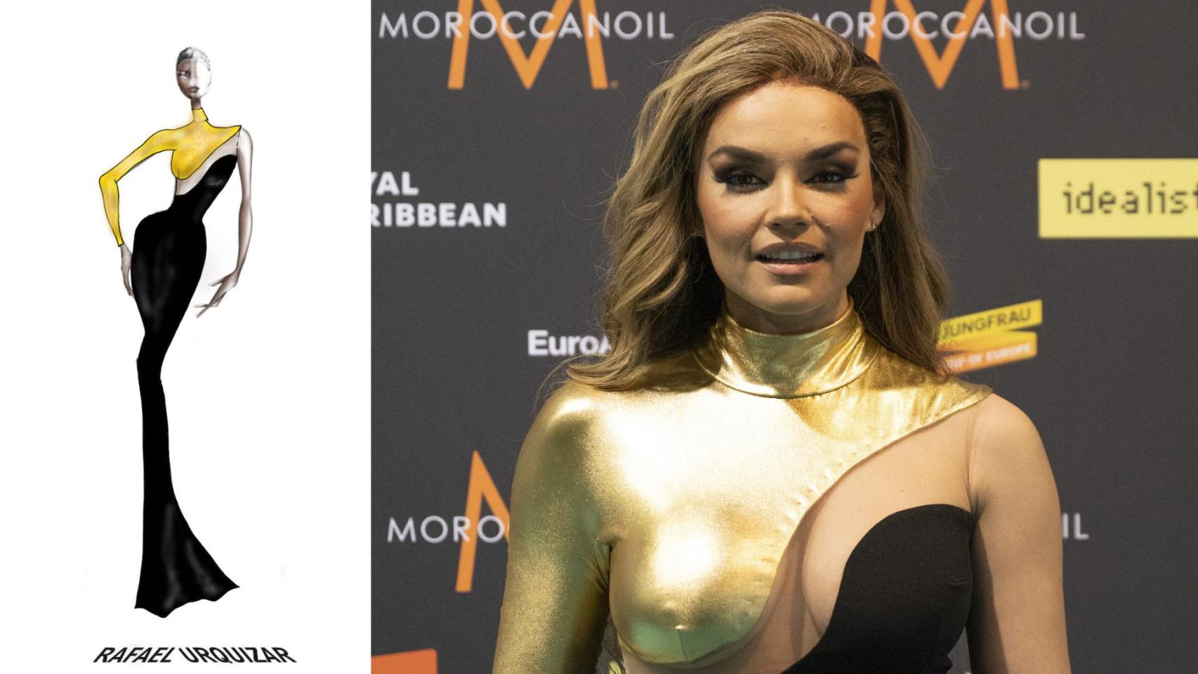 Un montaje con imágenes del diseño de Urquizar y Melody.