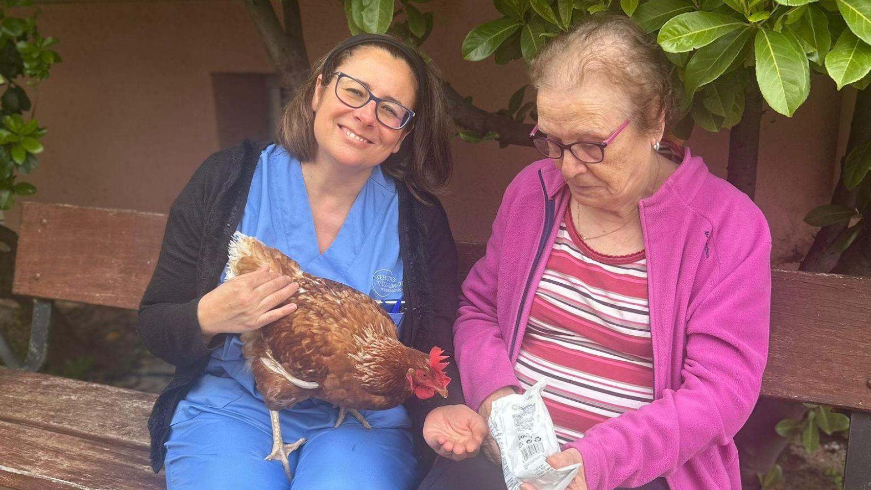 Vanesa en la residencia Las Mimosas, del grupo Villamor.