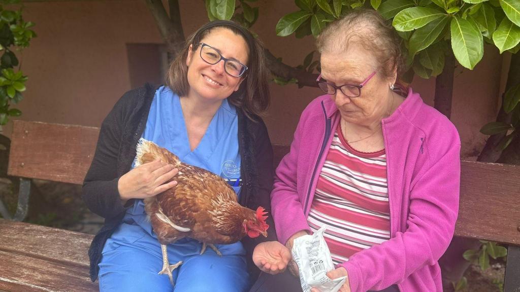 Vanesa en la residencia Las Mimosas, del grupo Villamor.