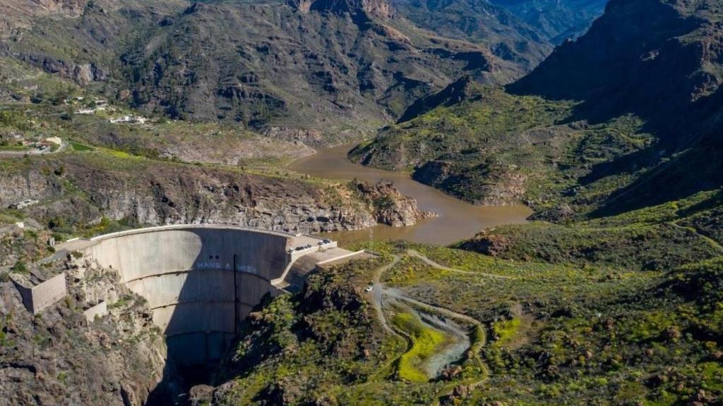 Lugar donde se va a construir la central hidroeléctrica Salto de Chira, en Gran Canaria.
