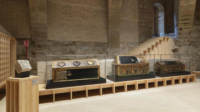 Piezas expuestas en el Monasterio de Sijena