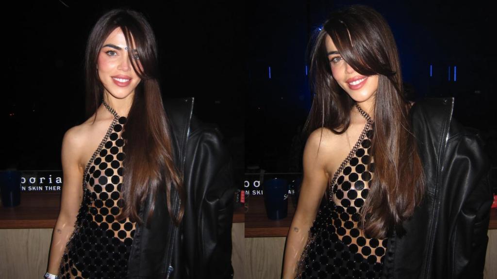 Violeta Mangriñán con vestido de Mango Outlet.