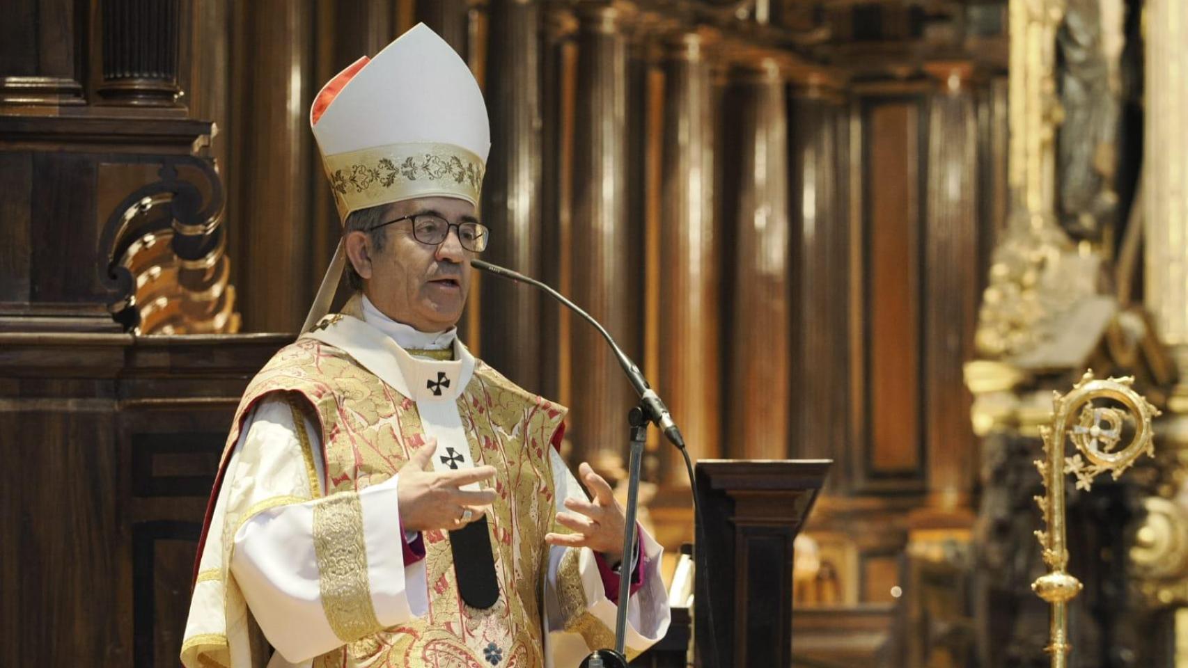 Luis Arguello, durante la homilia con motivo de la festividad de San Pedro Regalado