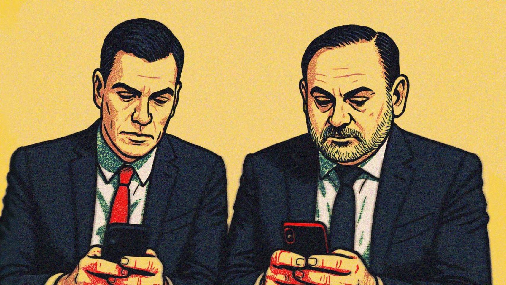 Pedro Sánchez y José Luis Ábalos.