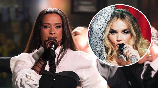 Chanel Terrero y Melody en un fotomontaje hecho por BLUPER.