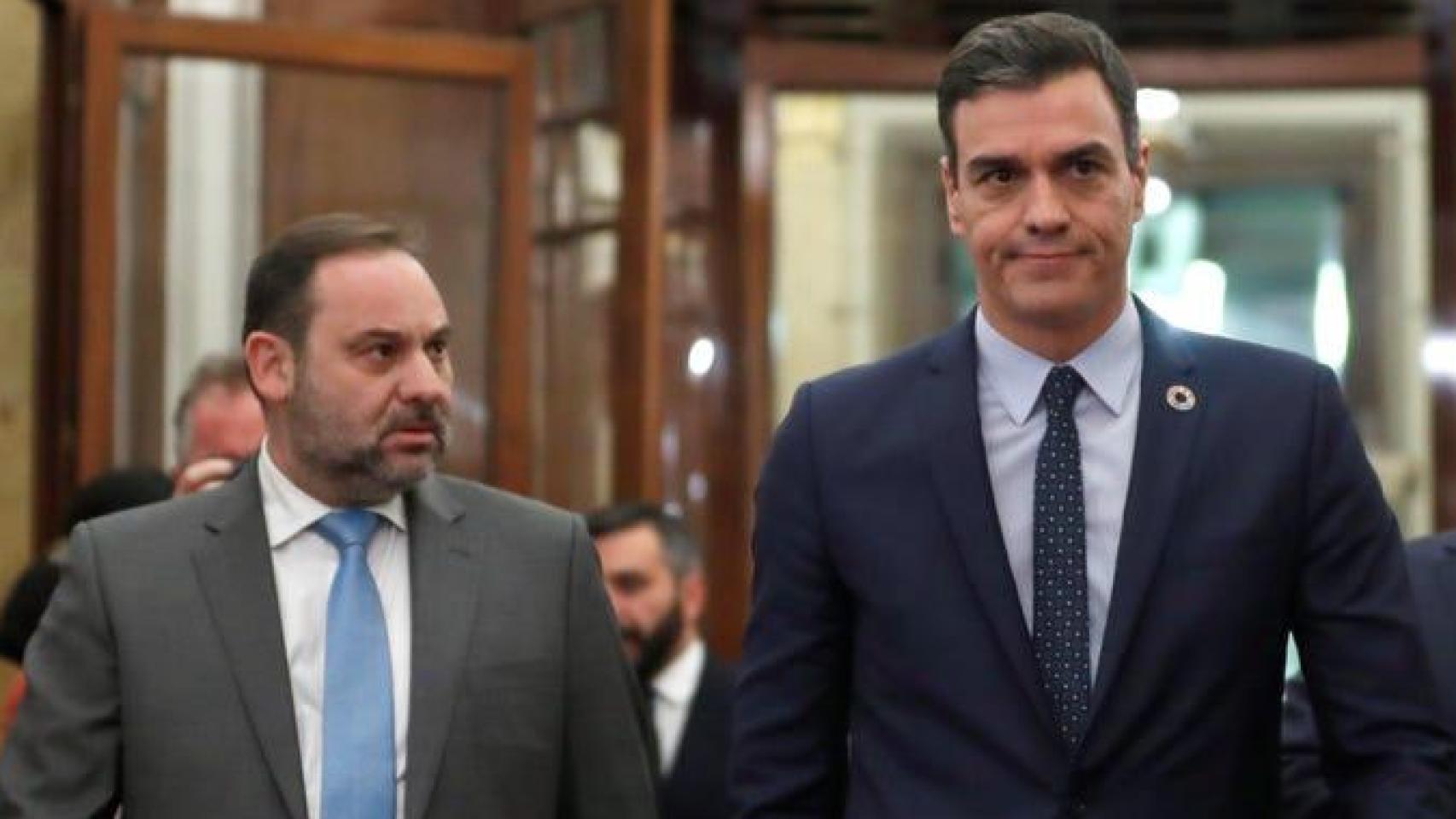 José Luis Ábalos y Pedro Sánchez en una foto de archivo.