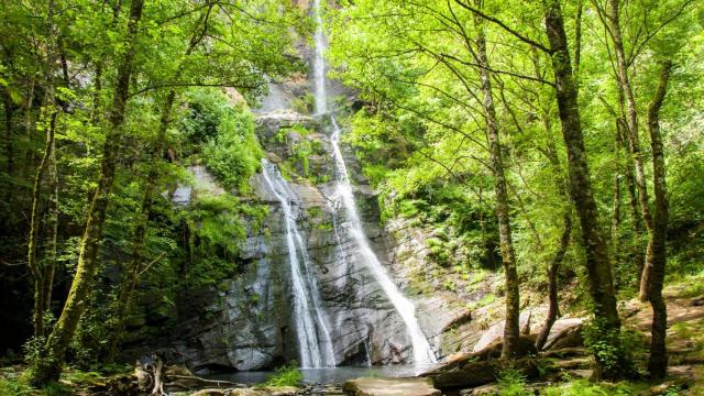 Una de las cascadas más altas de Galicia
