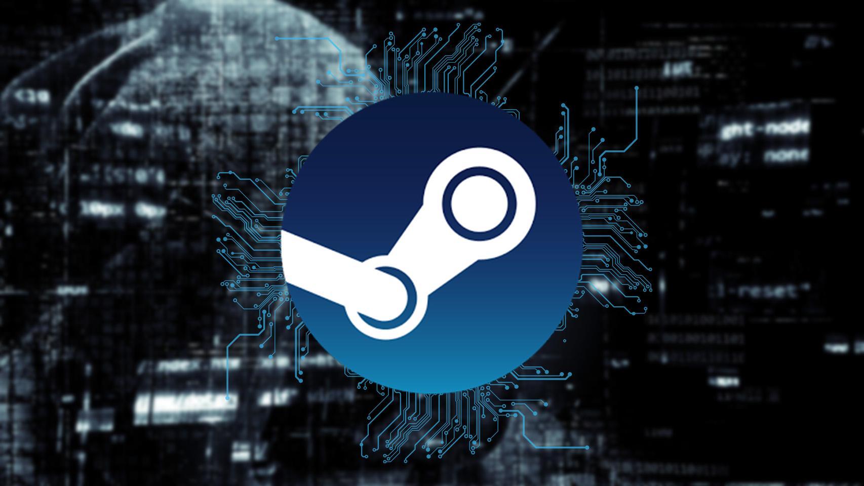 Fotomontaje con el logo de Steam.