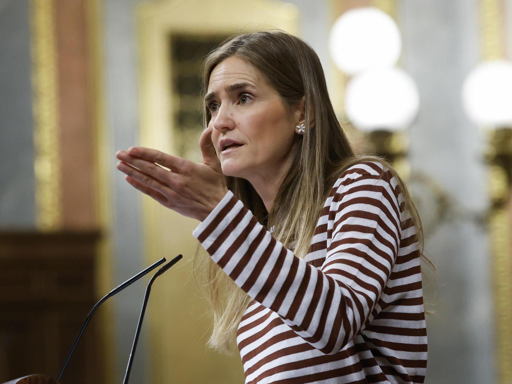 Sara Aagesen, vicepresidenta tercera y ministra de Transición Ecológica, en el Congreso de los Diputados este miércoles.