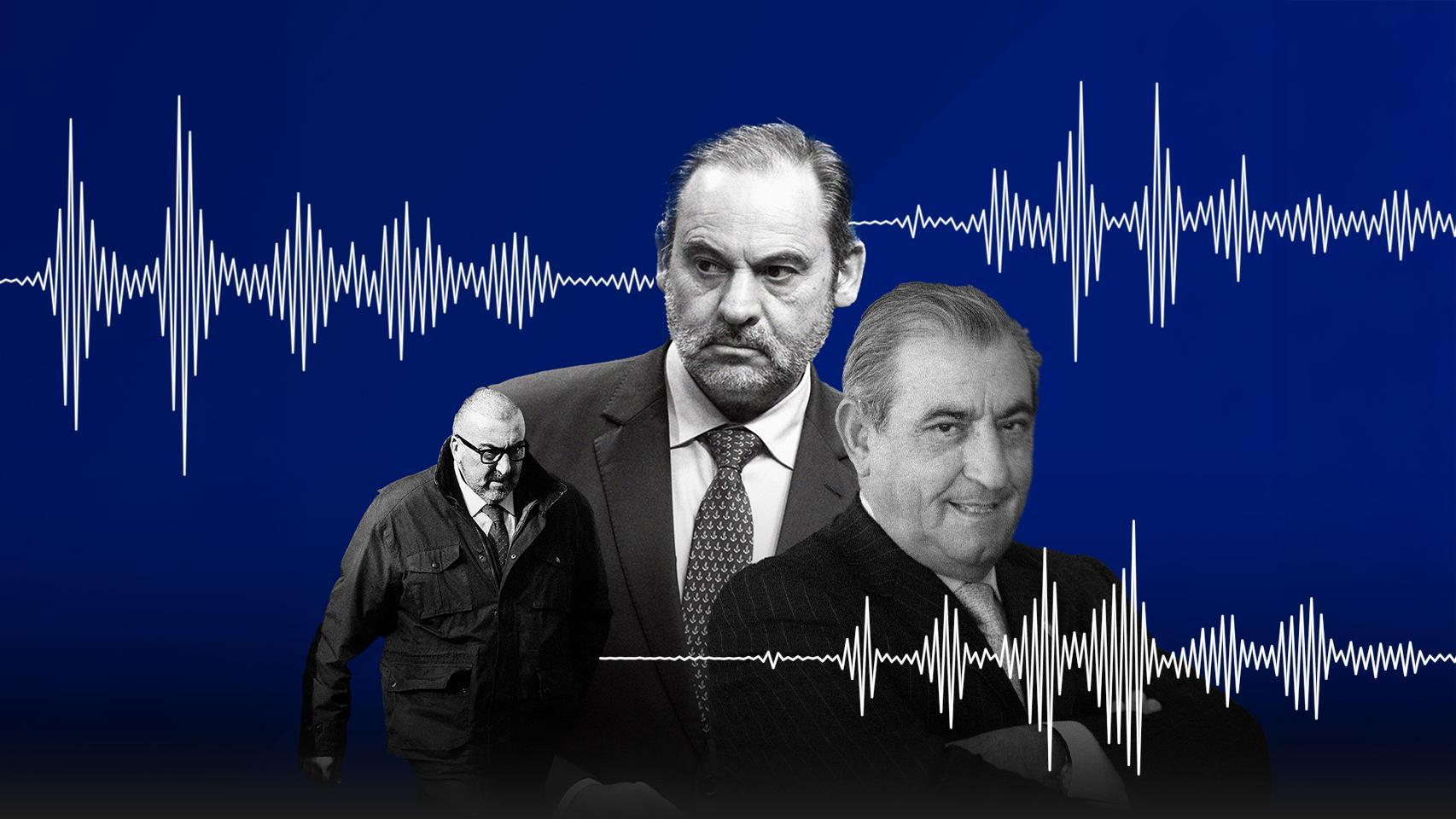 Koldo García, el exministro José Luis Ábalos y el empresario José Hidalgo.