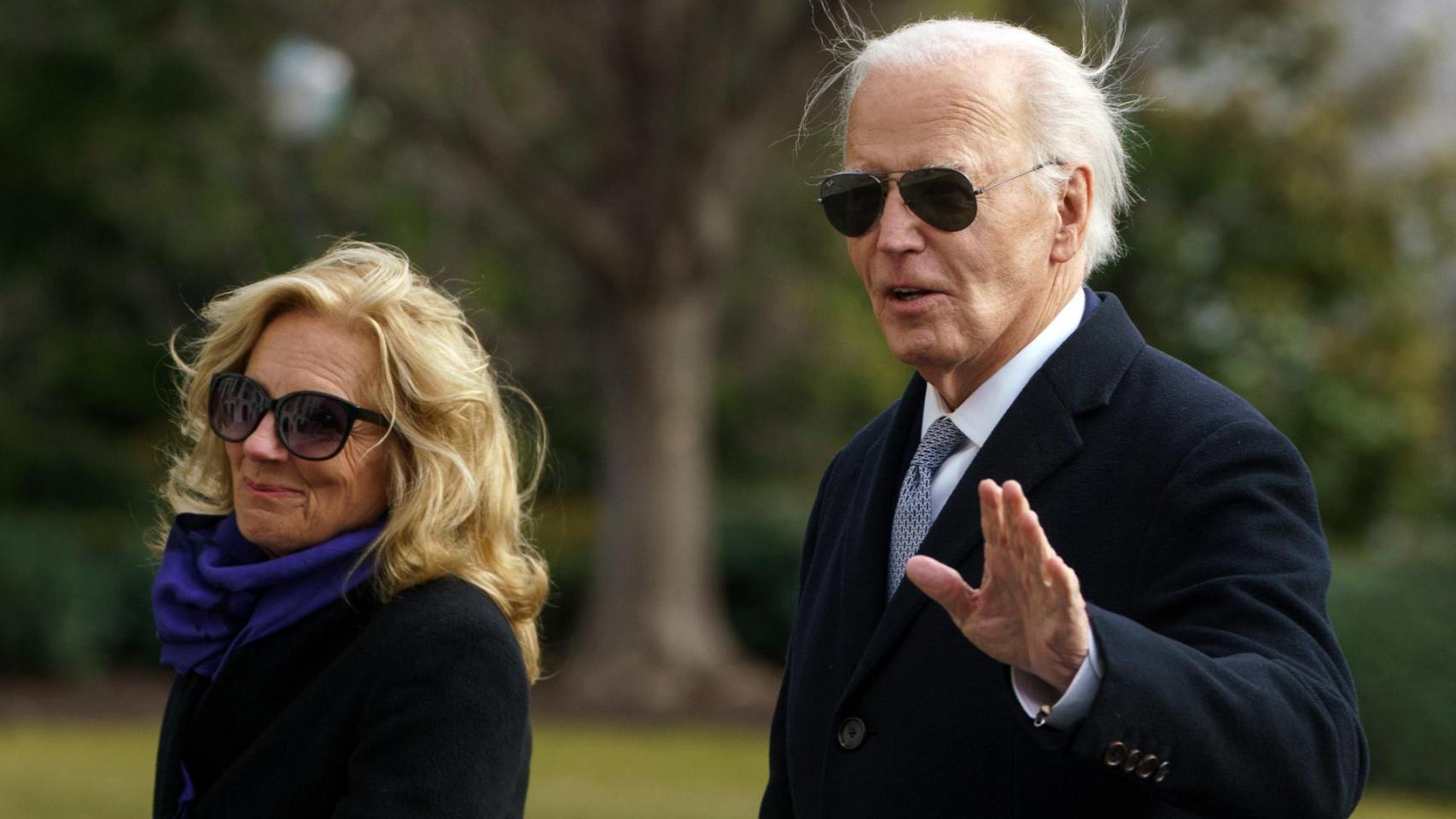Joe y Jill Biden, en Washington en enero de 2025.