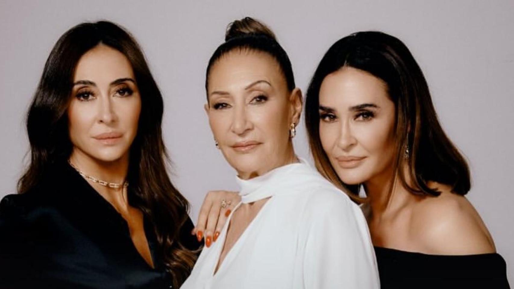 Victoria Martín Serrano junto a sus hijas, Vicky y Rocío Martín Berrocal.