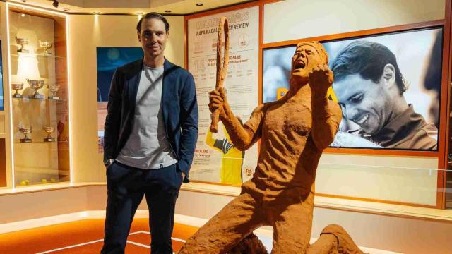 Rafa Nadal, en el área de Roland Garros en su museo en Manacor